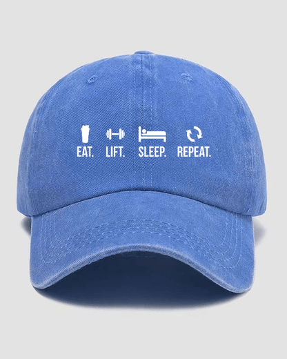 EAT LIFT SLEEP REPEAT Vasket caps - Gymfit