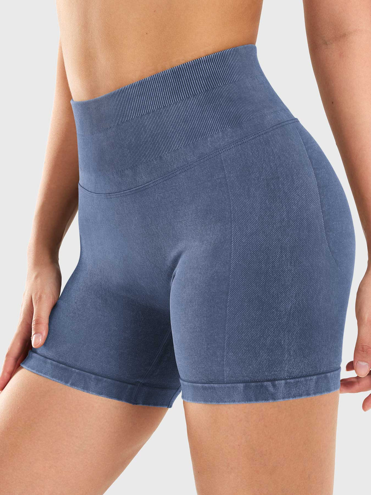 Elen soft shorts med vasket look - Gymfit