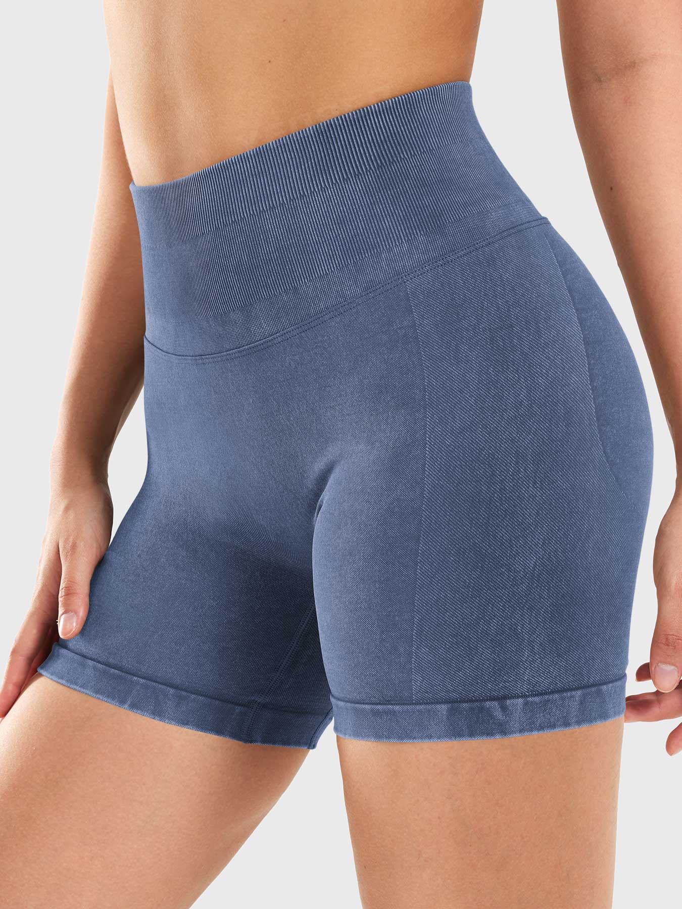 Elen soft shorts med vasket look - Gymfit