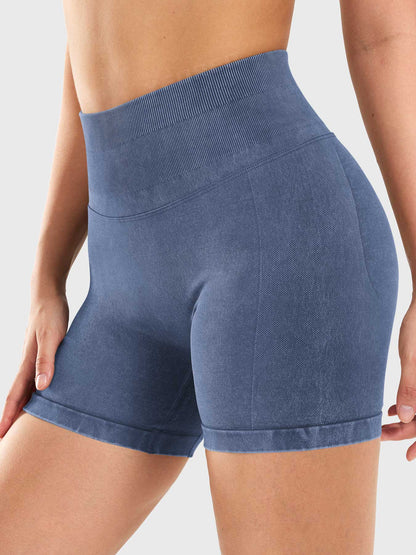 Elen soft shorts med vasket look - Gymfit