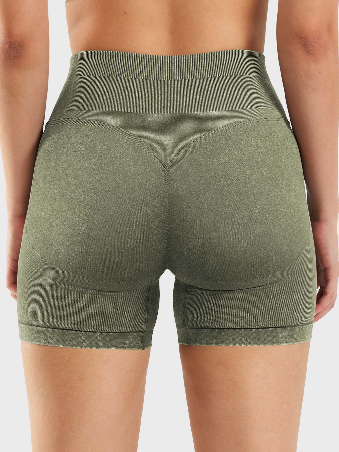 Elen vasket myke shorts - Gymfit
