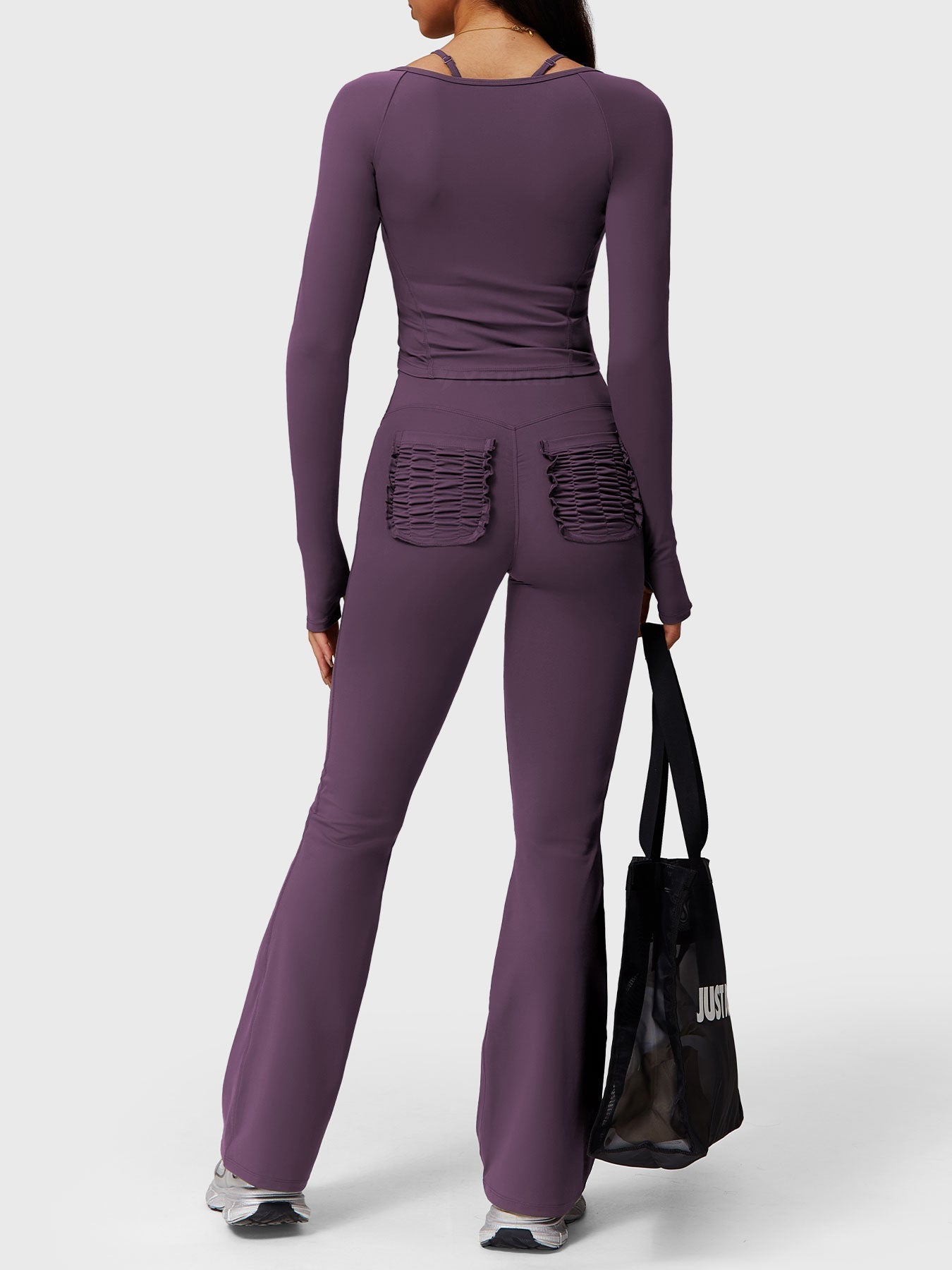 Elise leggings med volanglommer og sleng - Gymfit