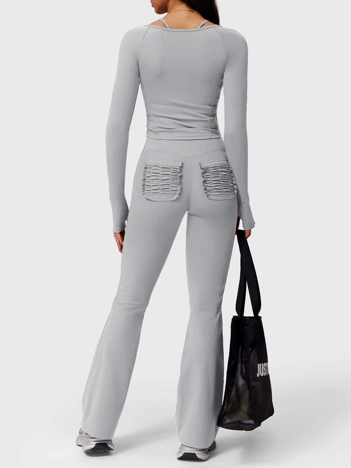 Elise leggings med volanglommer og utsving - Gymfit