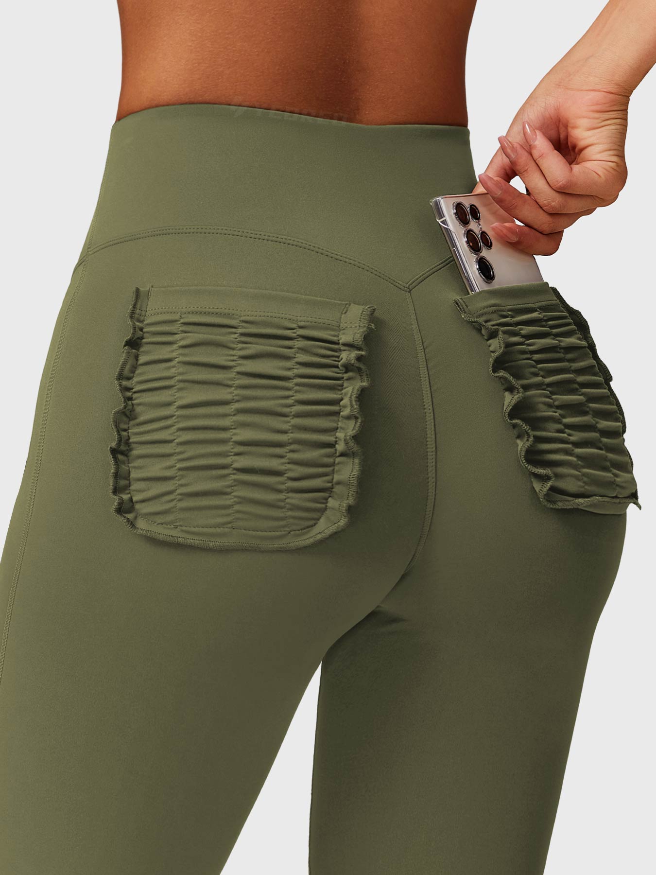 Elise leggings med volanglommer og sleng - Gymfit