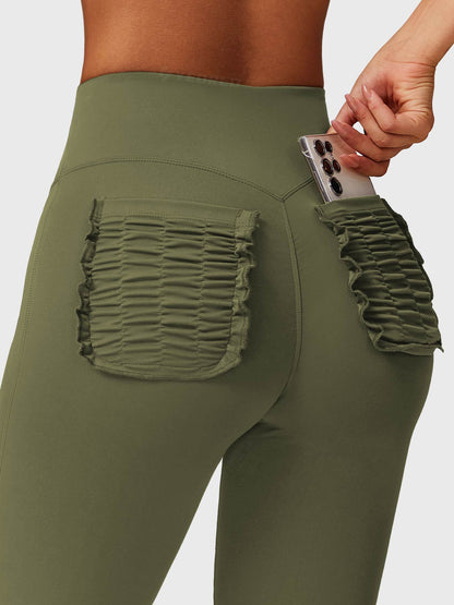 Elise leggings med volanglommer og sleng - Gymfit