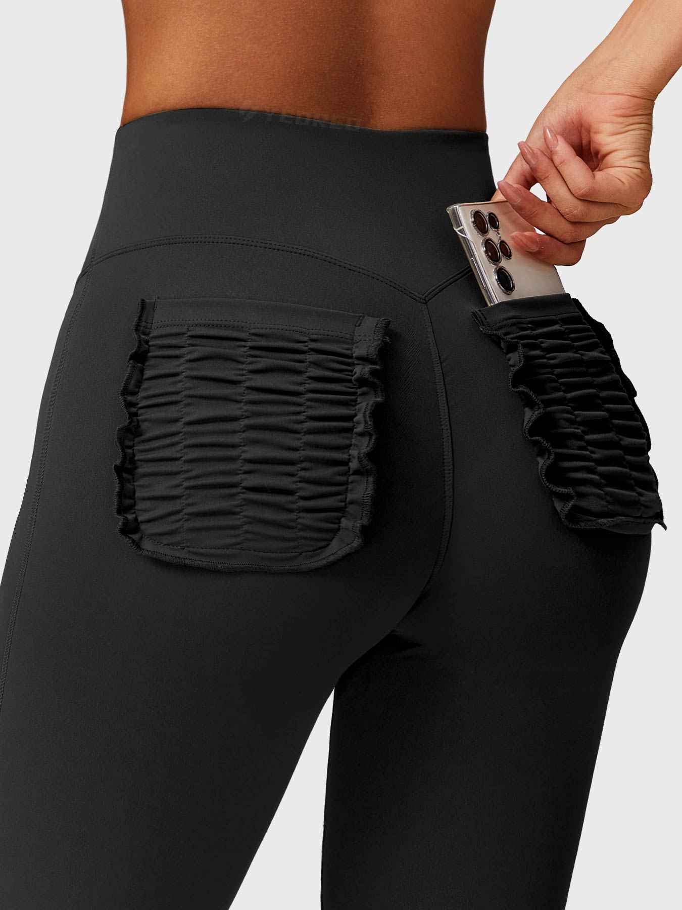 Elise leggings med volanglommer og sleng - Gymfit