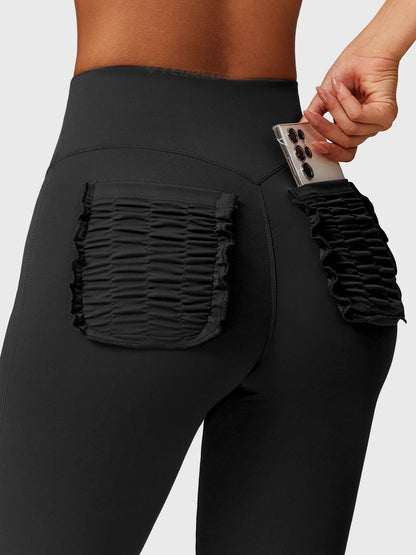 Elise leggings med volanglommer og sleng - Gymfit