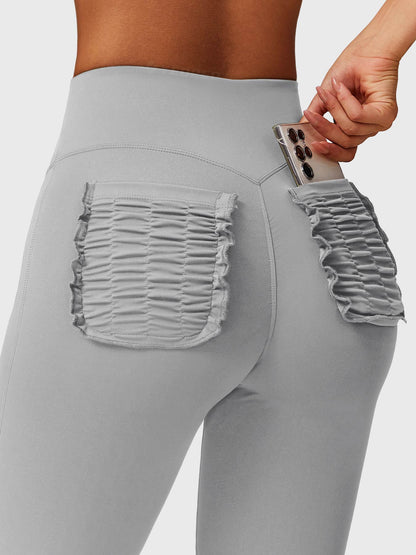 Elise leggings med utsving og rysjelommer - Gymfit