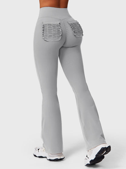 Elise flare-leggings med volanglommer - Gymfit