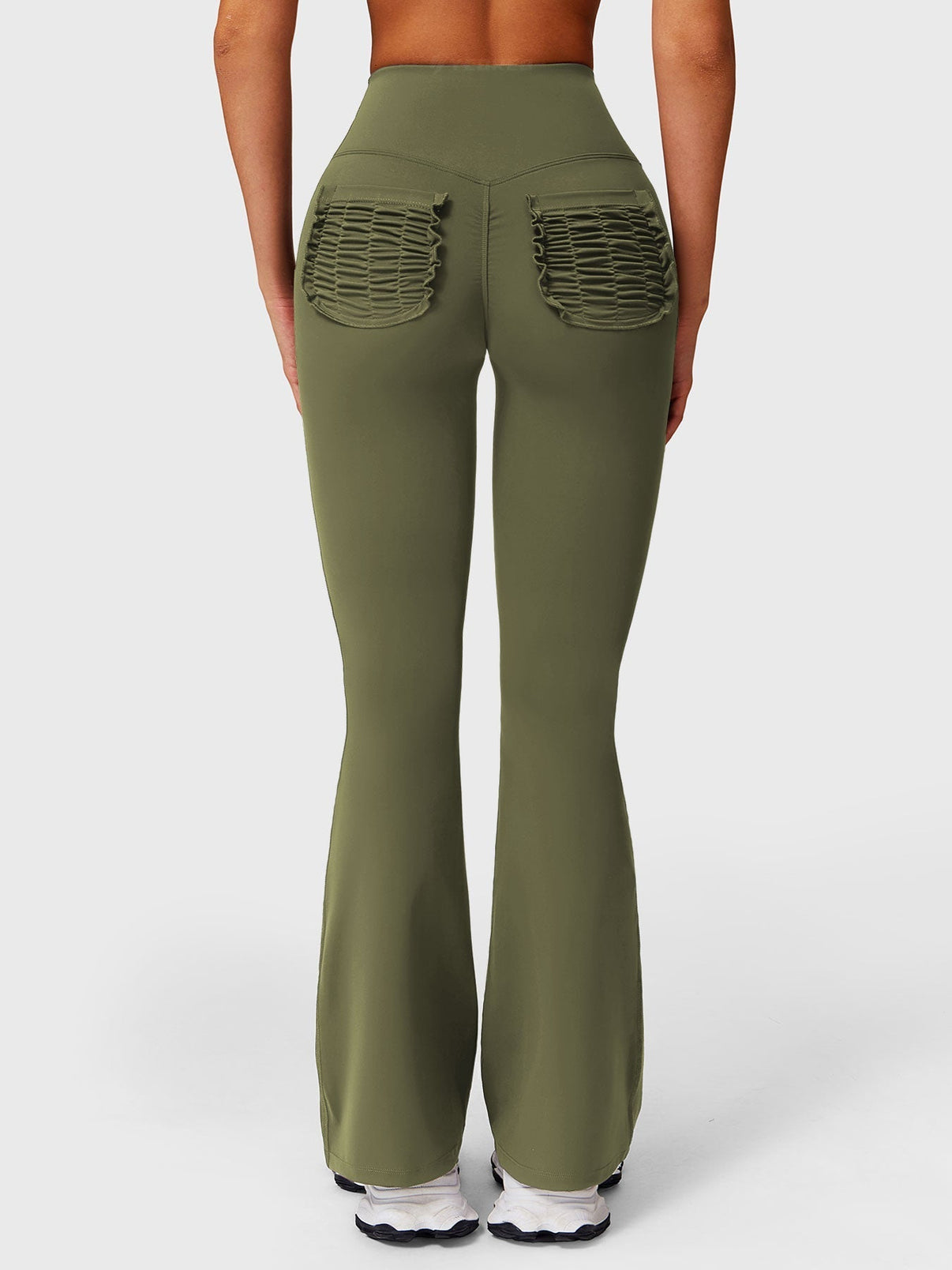 Elise leggings med rysjedetaljer, lommer og utsving - Gymfit