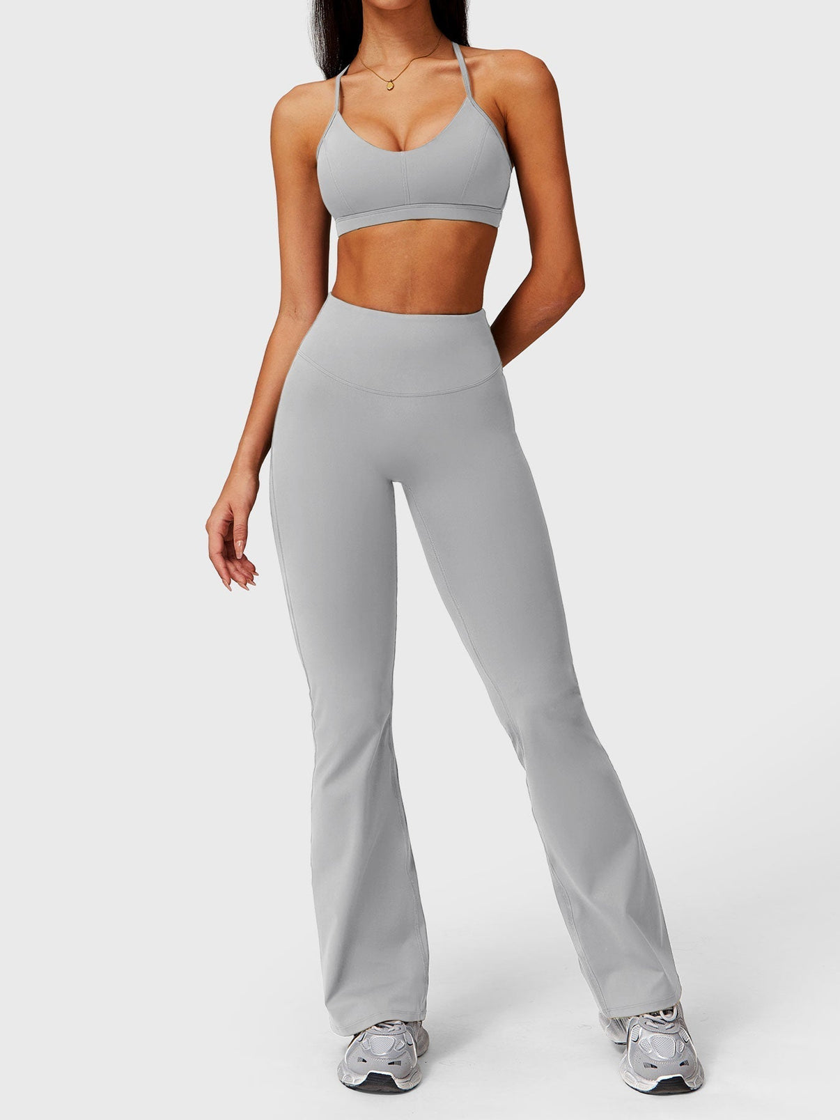 Elise leggings med rysjer, lommer og sleng - Gymfit