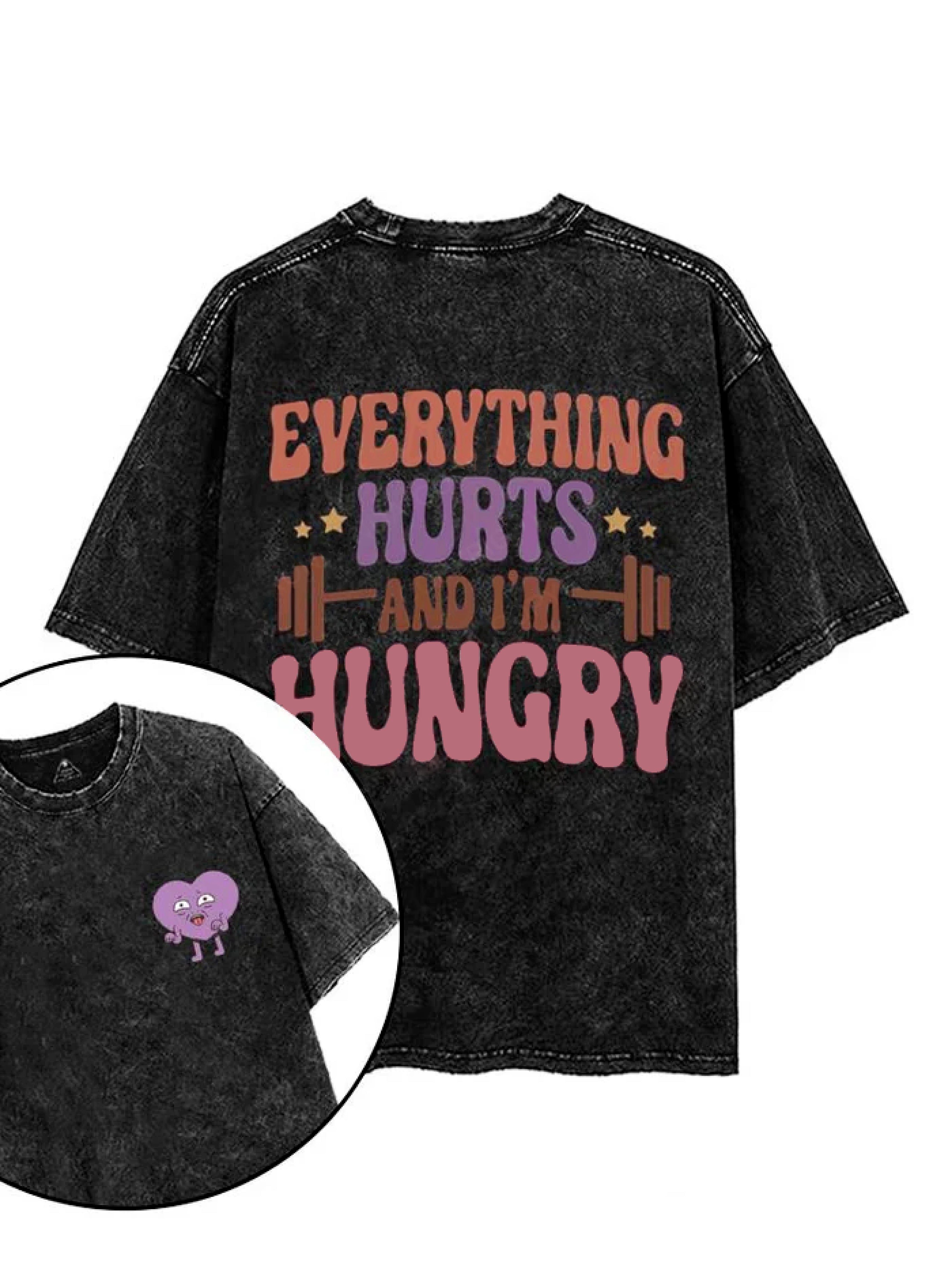 ALT GJØR VONDT NÅR JEG ER SULTEN T-SHIRT - Gymfit