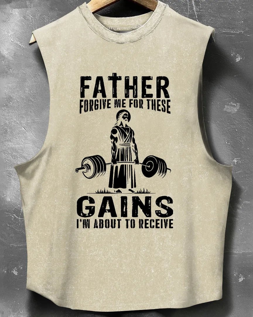 FADER, TILGI MEG VASKET ERMELØS SINGLET - Gymfit