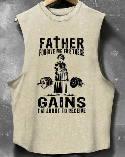 FADER, TILGI MEG VASKET ERMELØS SINGLET - Gymfit