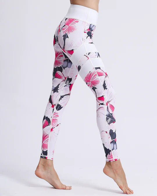 Leggings med blomsterprint - Gymfit