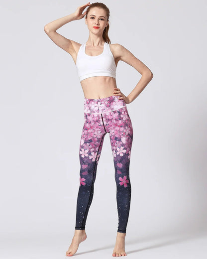 Blomstrede Midnight-leggings - Gymfit