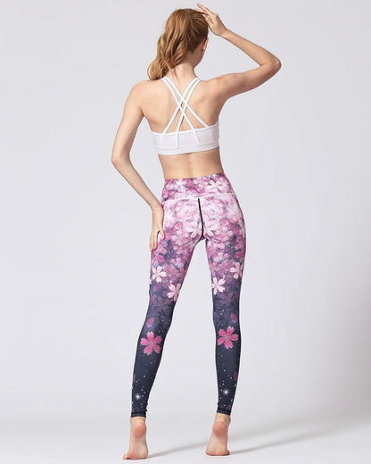 Blomstrede Midnight-leggings - Gymfit