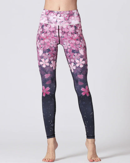 Blomstret Midnight-leggings - Gymfit