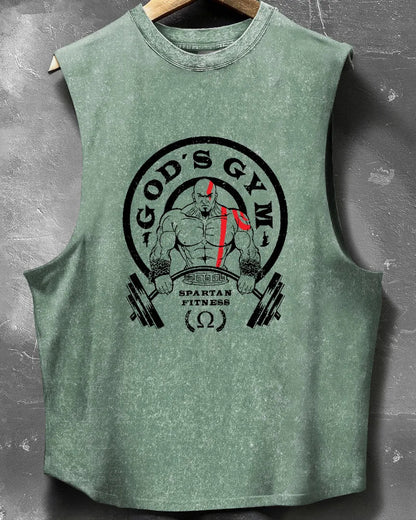 GOD'S GYM VASKET ERMELØS TANKTOPP - Gymfit