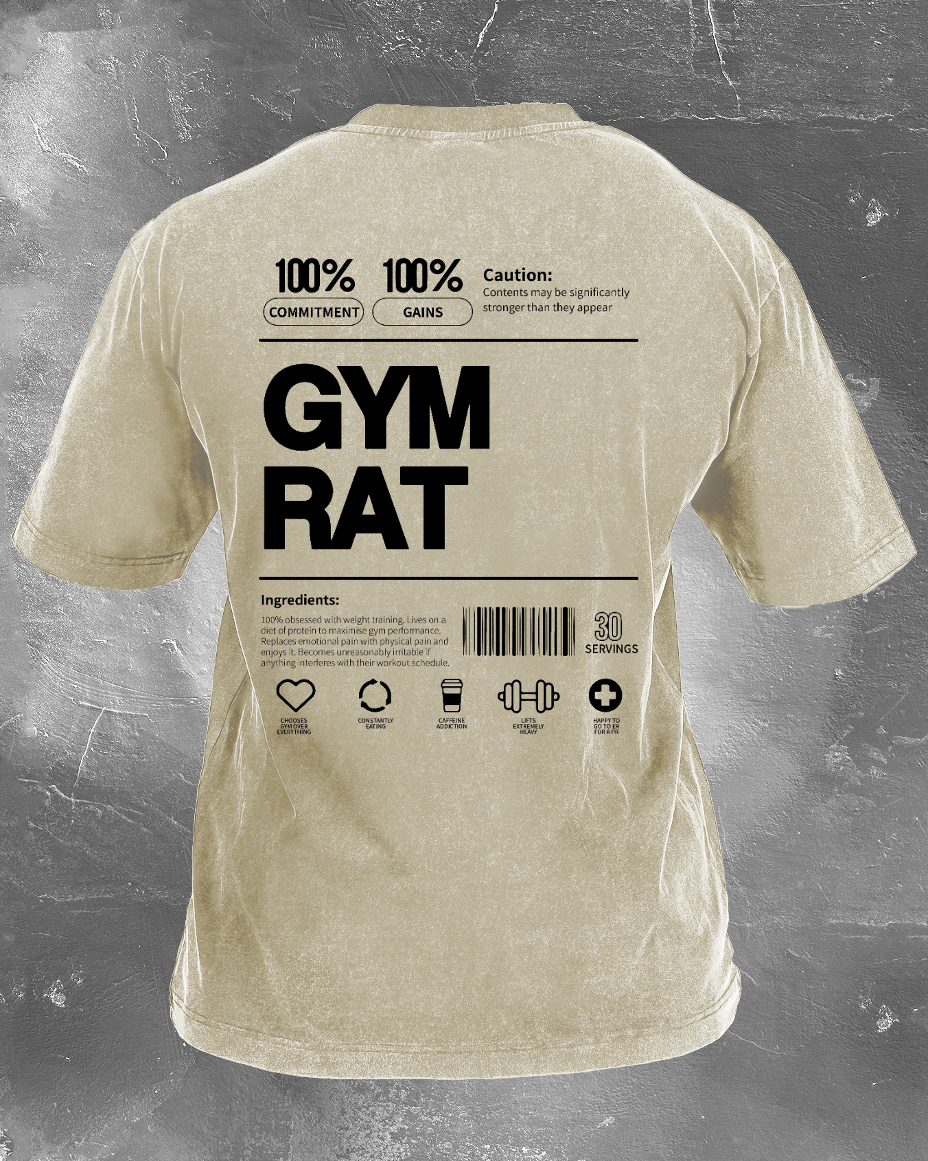 GYM RAT VASKET T-SKJORTE - Gymfit