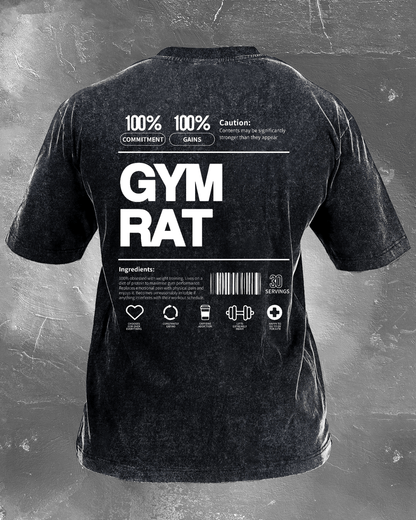 GYM RAT VASKET T-SKJORTE - Gymfit
