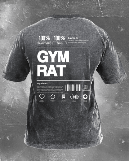GYM RAT VASKET T-SKJORTE - Gymfit