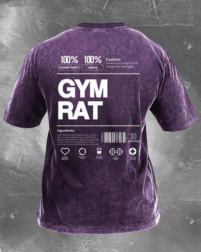 GYM RAT VASKET T-SKJORTE - Gymfit