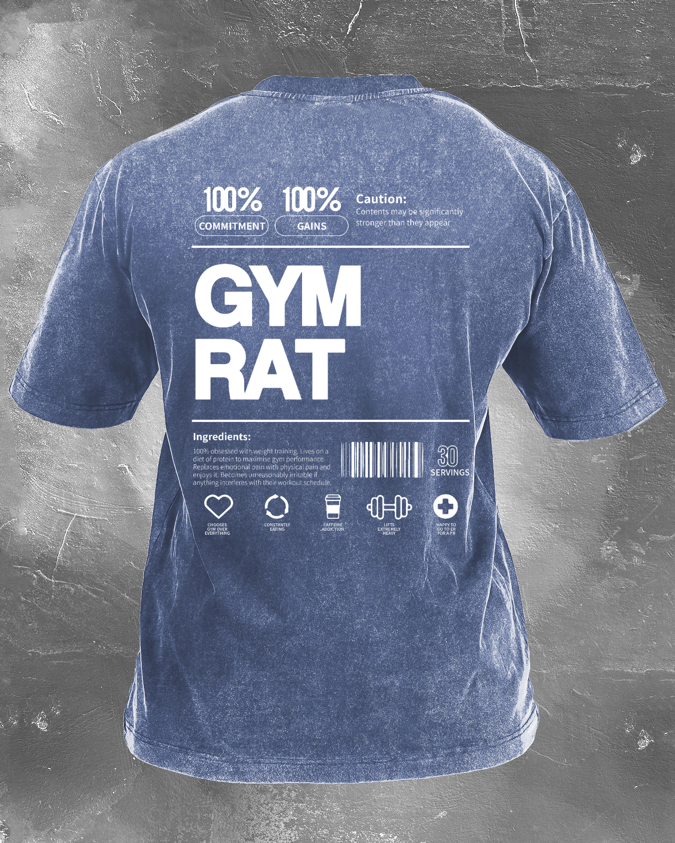 GYM RAT VASKET T-SKJORTE - Gymfit