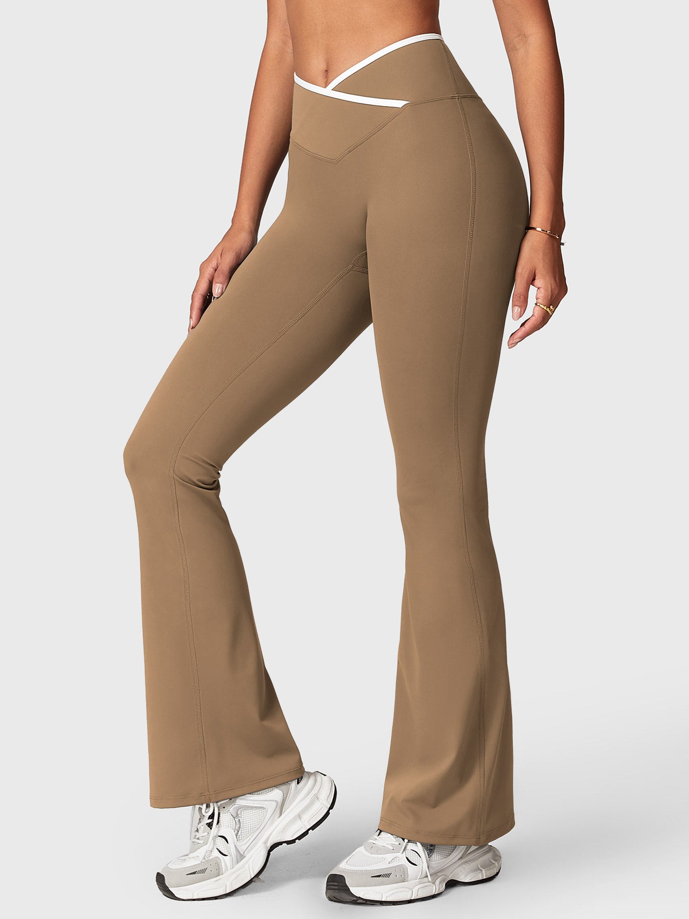 Gymfit Alberta leggings med kontrast og utsving - Gymfit