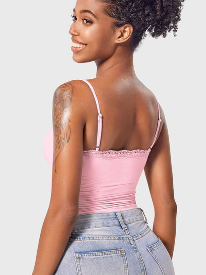 alt
Gymfit Annabely tanktop med firkantet hals og blonder - Gymfit