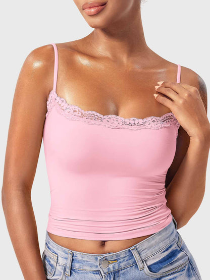 Gymfit Annabely singlet med firkantet hals og blonder - Gymfit
