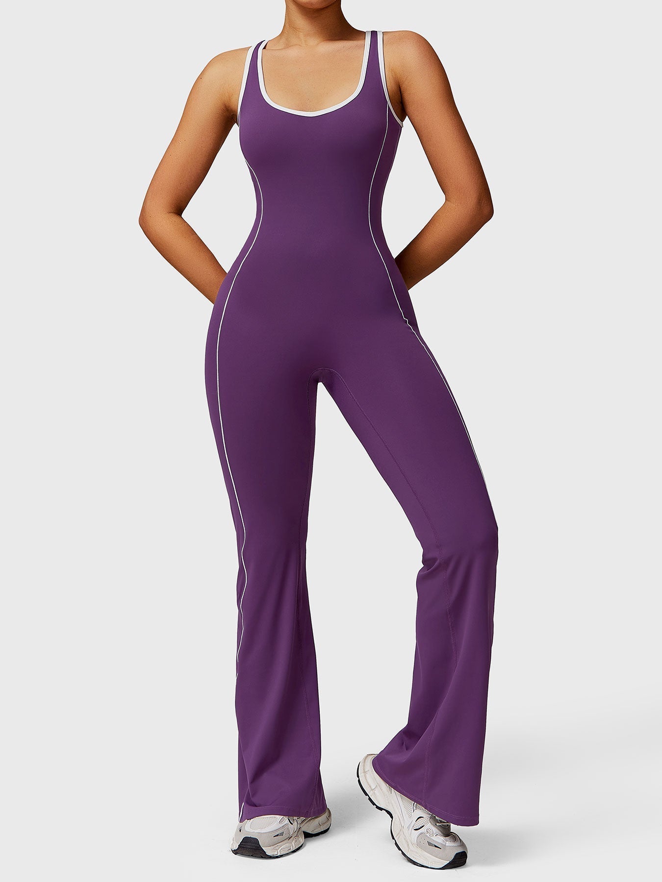 Gymfit Antonia Kontrastfarget Jumpsuit Med Sleng - Gymfit