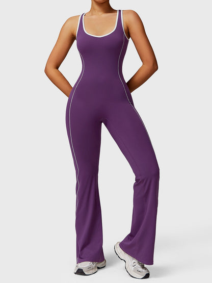 Gymfit Antonia Kontrastfarget Jumpsuit Med Sleng - Gymfit