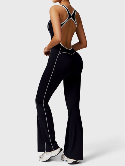 Gymfit Antonia kontrastfarget jumpsuit med utsving - Gymfit