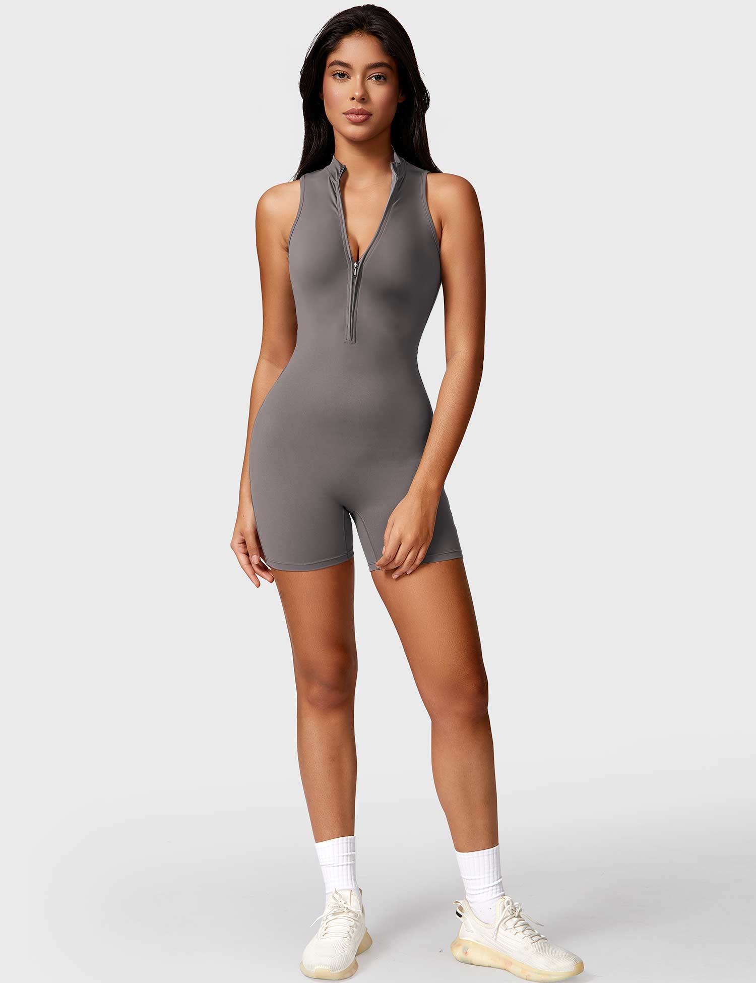 alt
Gymfit Belle ermeløs jumpsuit med glidelås - Gymfit