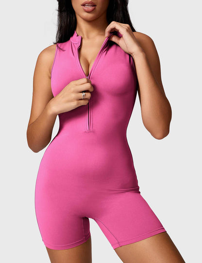 Gymfit Belle ermeløs jumpsuit med glidelås - Gymfit