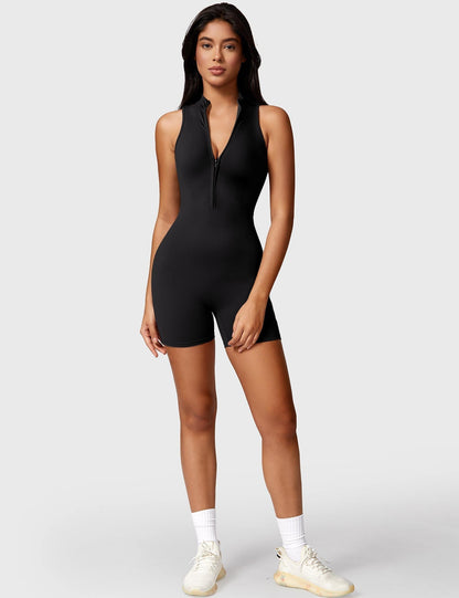 Gymfit Belle ermeløs jumpsuit med glidelås - Gymfit
