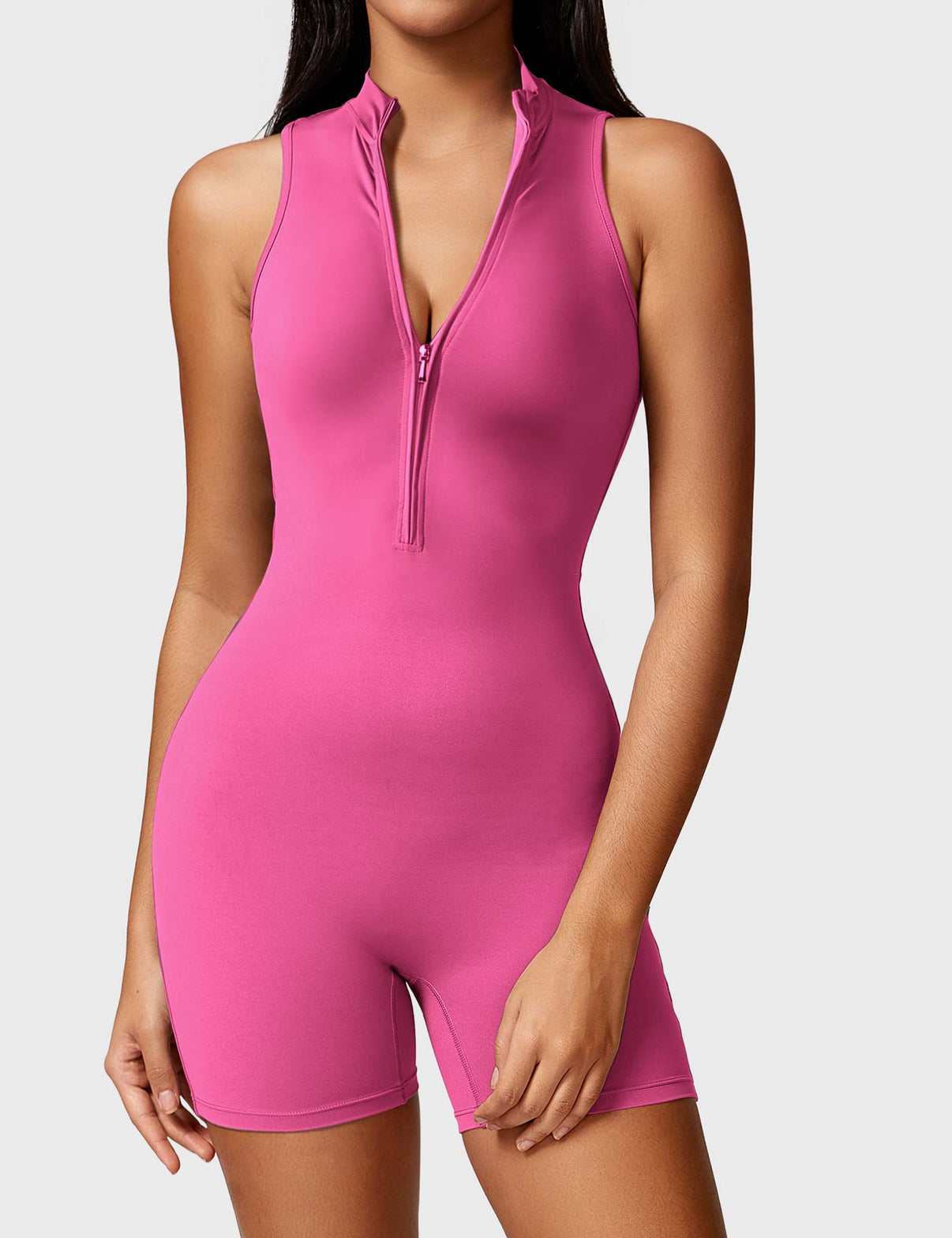 Gymfit Belle ermeløs jumpsuit med glidelås - Gymfit