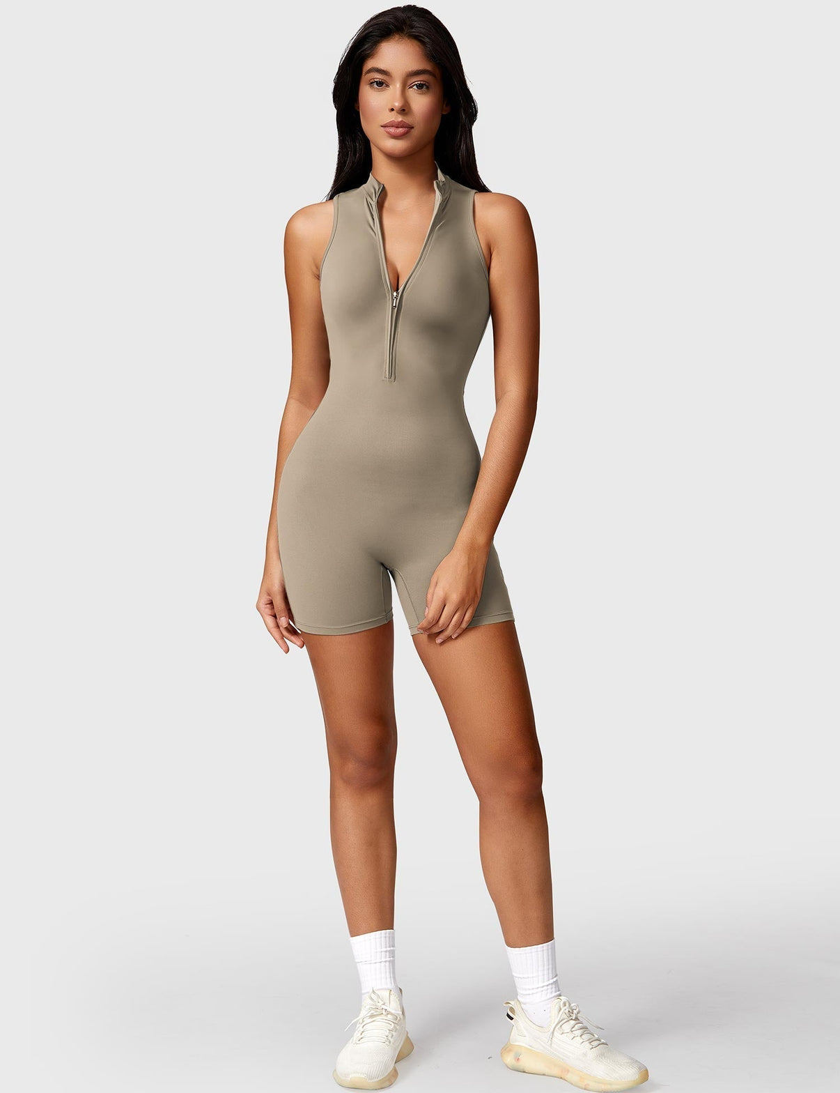 Gymfit Belle ermeløs jumpsuit med glidelås - Gymfit