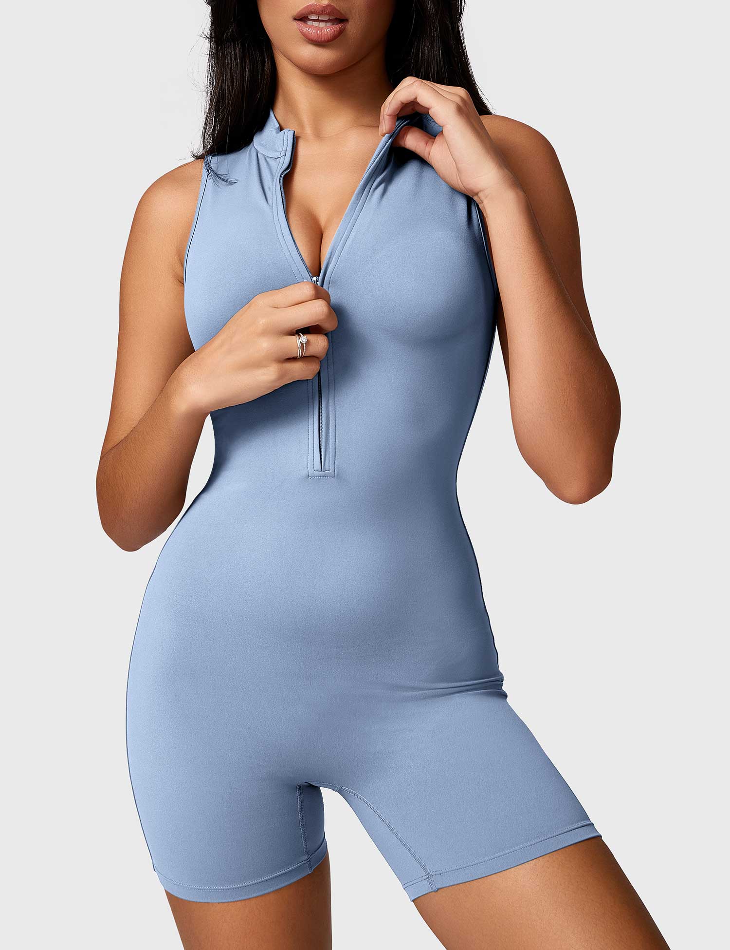 Gymfit Belle ermeløs jumpsuit med glidelås - Gymfit