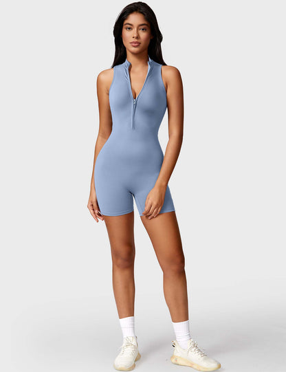 Gymfit Belle ermeløs jumpsuit med glidelås - Gymfit
