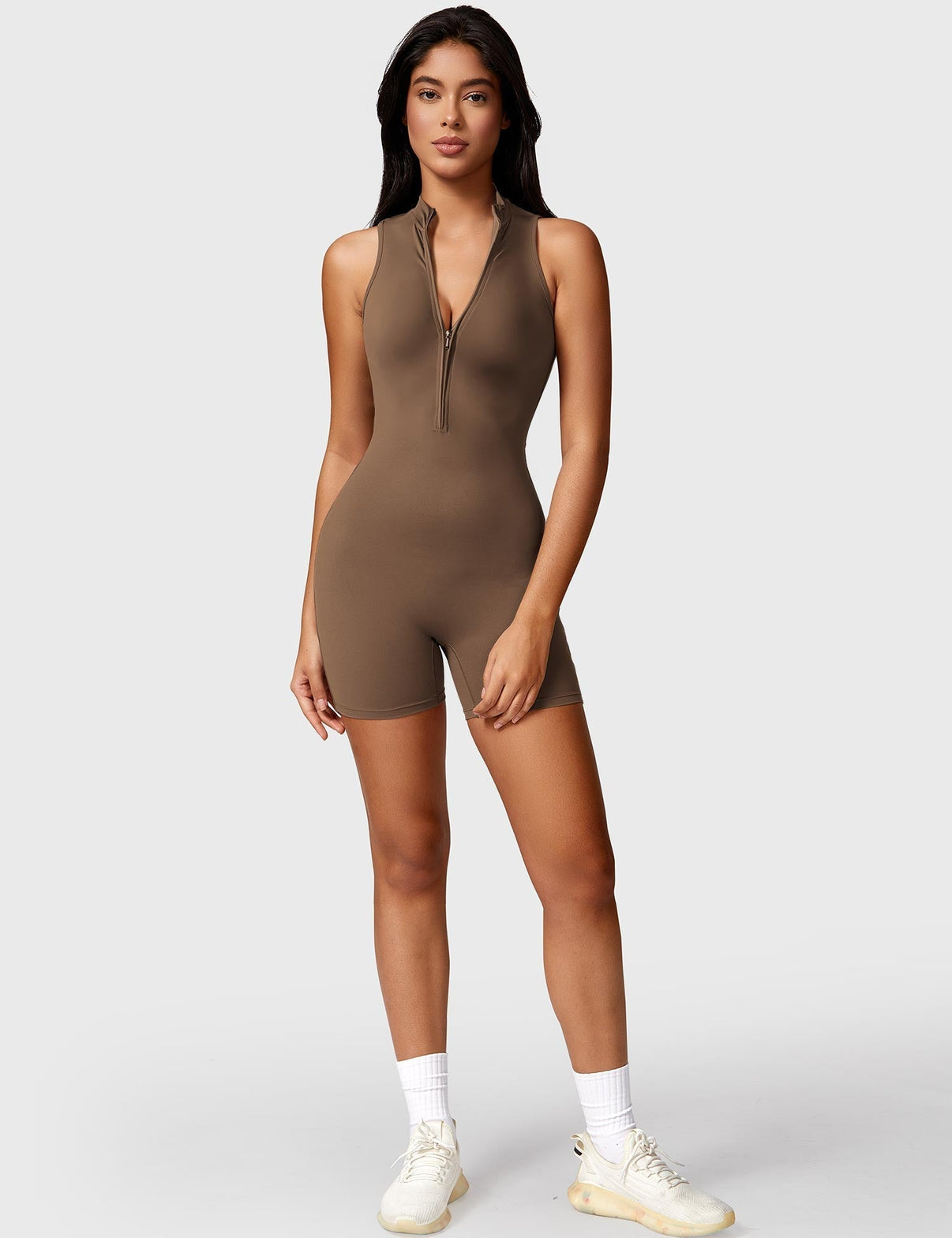 Gymfit Belle ermeløs jumpsuit med glidelås - Gymfit