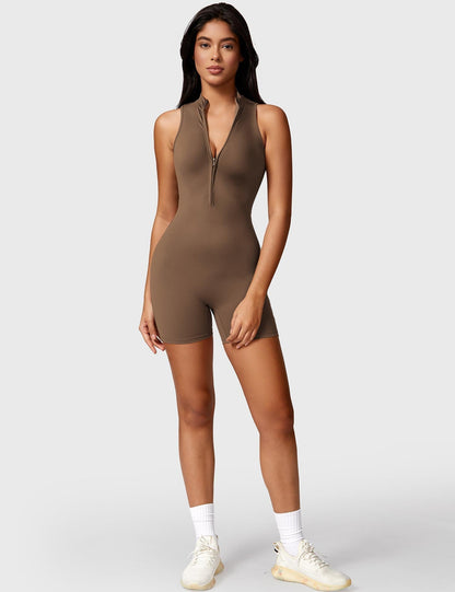 Gymfit Belle ermeløs jumpsuit med glidelås - Gymfit