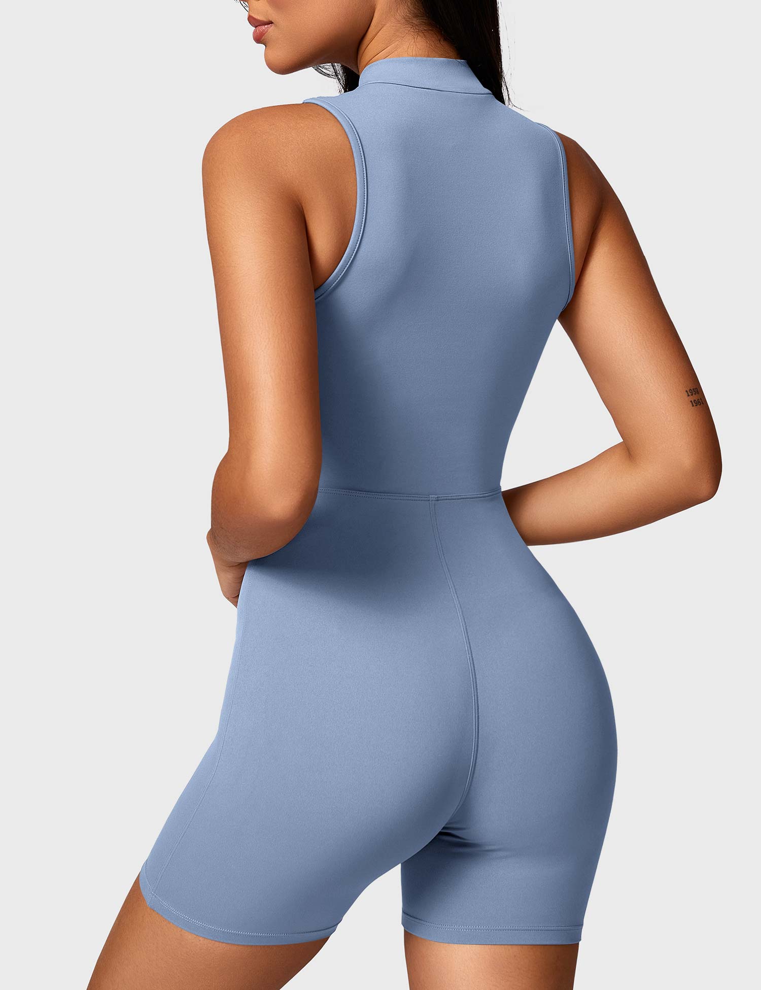 Gymfit Belle ermeløs jumpsuit med glidelås - Gymfit