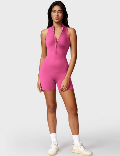 Gymfit Belle ermeløs jumpsuit med glidelås - Gymfit