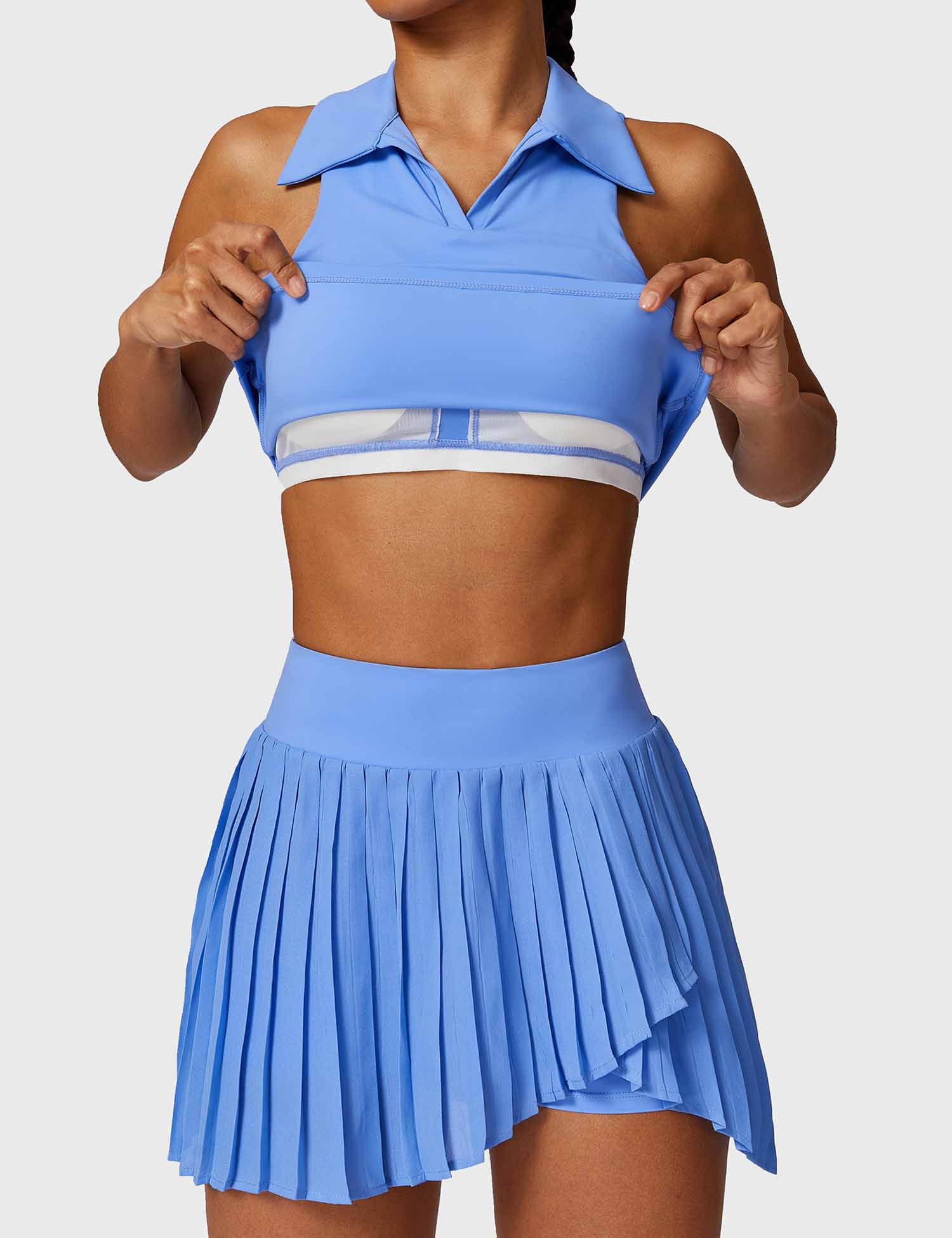 Gymfit sett med crop top og tennisskjørt - Gymfit