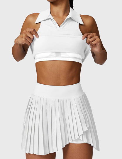 Gymfit Crop Top- og Tennisskjørtsett - Gymfit