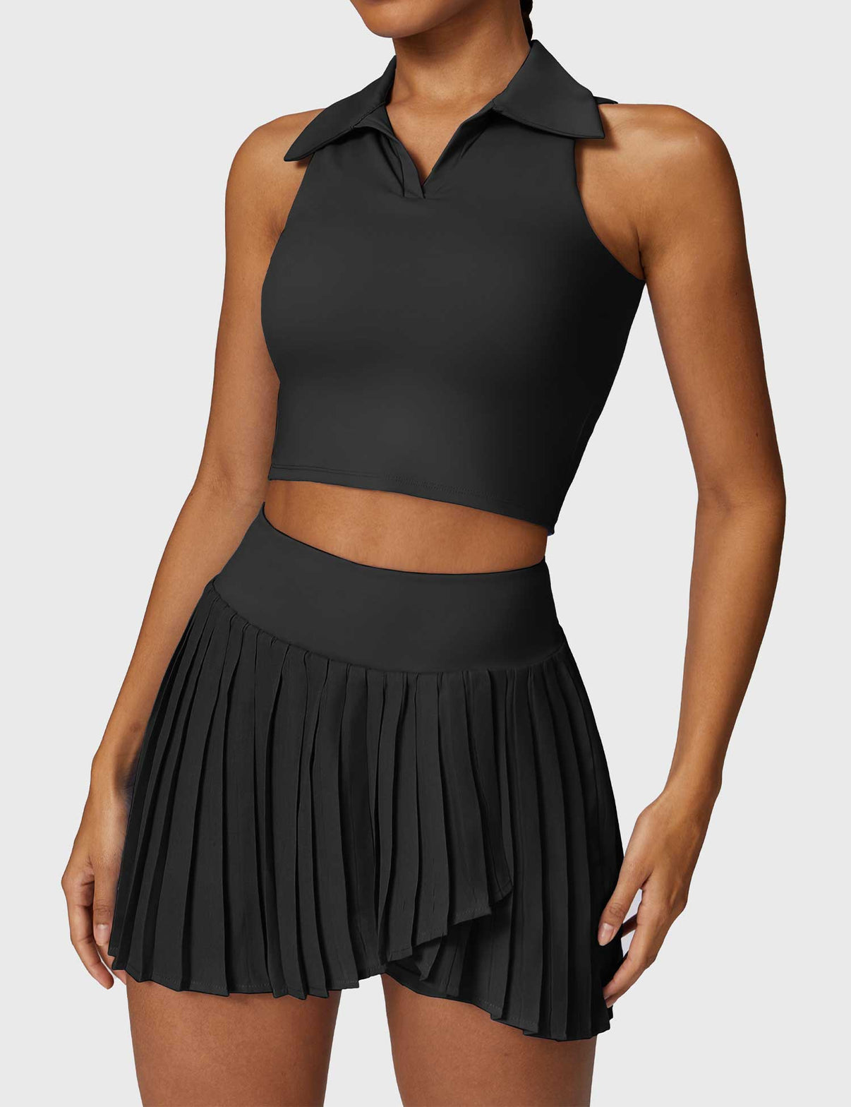 Gymfit Crop Top Tennisskjørtsett - Gymfit
