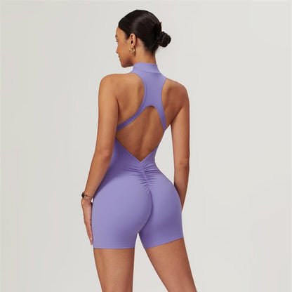 Gymfit kort jumpsuit med glidelås - Gymfit