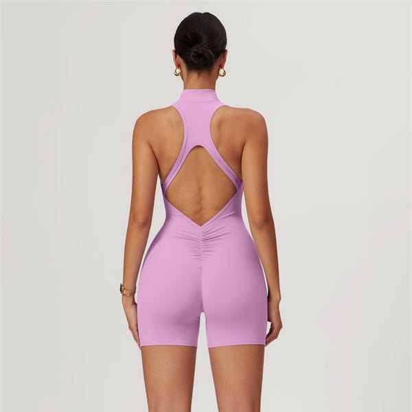 Gymfit kort jumpsuit med glidelås - Gymfit
